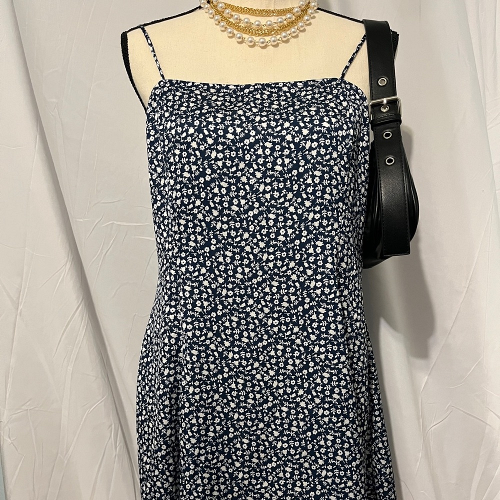 Nordstrom Black and White Sleeveless Spaghetti Strap Sundress